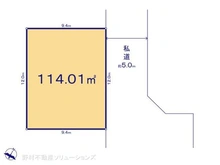 【東京都/東村山市久米川町】東村山市久米川町3丁目 土地 区画図