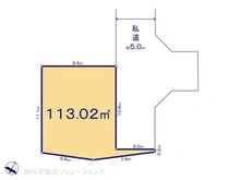 【東京都/東村山市久米川町】東村山市久米川町3丁目 土地 区画図