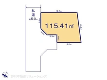 【東京都/東村山市久米川町】東村山市久米川町3丁目 土地 区画図