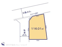 【東京都/東村山市久米川町】東村山市久米川町3丁目 土地 区画図