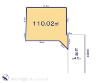 【東京都/東村山市恩多町】東村山市恩多町3丁目 土地 区画図