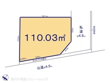 【東京都/東村山市恩多町】東村山市恩多町3丁目 土地 区画図