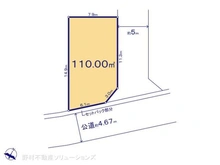 【東京都/東村山市恩多町】東村山市恩多町3丁目 土地 区画図