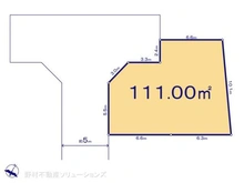 【東京都/東村山市恩多町】東村山市恩多町3丁目 土地 区画図