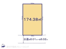 【埼玉県/所沢市小手指南】所沢市小手指南6丁目 土地 区画図