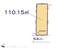 【埼玉県/所沢市向陽町】所沢市向陽町 土地 区画図