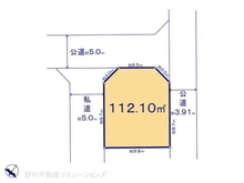 【東京都/東村山市秋津町】東村山市秋津町3丁目 土地 区画図
