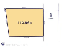 【東京都/東村山市秋津町】東村山市秋津町3丁目 土地 区画図