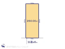 【埼玉県/所沢市東所沢和田】所沢市東所沢和田2丁目 土地 区画図