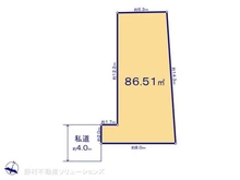 【埼玉県/所沢市大字上安松】所沢市大字上安松 土地 区画図
