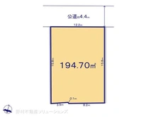 【埼玉県/所沢市大字山口】所沢市大字山口 土地 区画図
