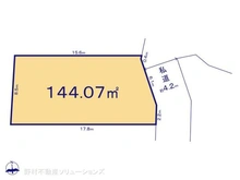 【埼玉県/所沢市大字上安松】所沢市大字上安松 土地 区画図