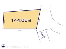【埼玉県/所沢市大字上安松】所沢市大字上安松 土地 区画図
