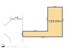 【埼玉県/所沢市中新井】所沢市中新井1丁目 土地 区画図