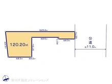 【東京都/東村山市多摩湖町】東村山市多摩湖町1丁目 土地 区画図