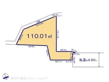 【東京都/東村山市多摩湖町】東村山市多摩湖町1丁目 土地 区画図