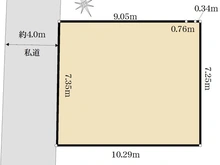 【東京都/杉並区宮前】杉並区宮前2丁目　売地 区画図
