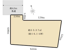 【東京都/江東区北砂】江東区北砂4丁目 売地 区画図
