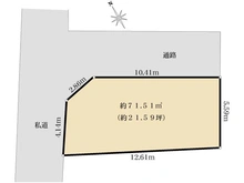 【東京都/葛飾区新小岩】葛飾区新小岩4丁目 売地 区画図