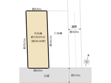 【東京都/杉並区西荻北】杉並区西荻北4丁目　売り邸宅地（B区画） 区画図