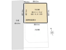 【東京都/豊島区要町】豊島区要町3丁目売地　B区画 区画図