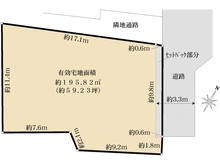 【東京都/渋谷区西原】渋谷区西原2丁目　土地 区画図