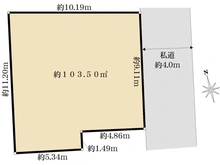 【東京都/目黒区目黒本町】目黒区目黒本町6丁目　建築条件付き売地 区画図