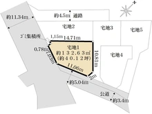 【神奈川県/厚木市温水】厚木市温水　建築条件付売地　宅地1 区画図