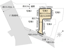 【神奈川県/厚木市温水】厚木市温水　建築条件付売地 宅地3 区画図