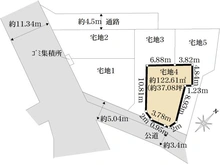 【神奈川県/厚木市温水】厚木市温水　建築条件付売地　宅地5 区画図