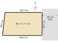 【神奈川県/横浜市都筑区牛久保東】都筑区牛久保東二丁目　土地 区画図