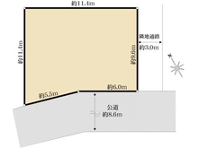 【神奈川県/横浜市中区本牧町】中区本牧町1丁目　売地 区画図