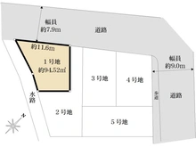 【神奈川県/横浜市鶴見区東寺尾】鶴見区東寺尾3丁目　売地1号地 区画図