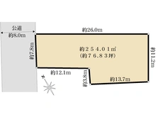 【神奈川県/相模原市中央区相模原】相模原6丁目　売地 区画図