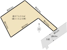 【神奈川県/横浜市港南区港南台】港南区港南台7丁目　土地 区画図