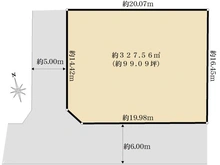 【神奈川県/鎌倉市七里ガ浜東】鎌倉市七里ガ浜東5丁目　古家付土地 区画図