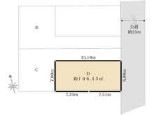 【神奈川県/藤沢市石川】藤沢市石川1丁目　土地　D区画／全4区画 区画図