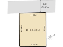 【神奈川県/鎌倉市手広】鎌倉市手広4丁目　土地　全1区画 区画図