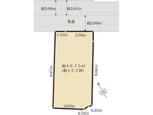 【東京都/中野区中央】中野区中央3丁目　売地 区画図