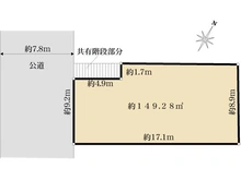 【東京都/中野区上高田】中野区上高田1丁目　売地 区画図