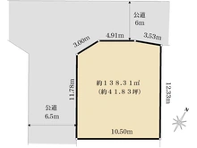 【東京都/練馬区大泉町】練馬区大泉町4丁目　売地 区画図
