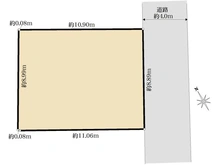 【東京都/中野区松が丘】中野区松が丘1丁目　売地 区画図