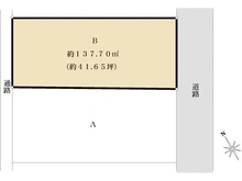 【東京都/武蔵野市吉祥寺南町】武蔵野市吉祥寺南町四丁目売地 B区画/全2区画 区画図