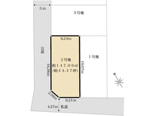 【東京都/武蔵野市吉祥寺北町】武蔵野市吉祥寺北町3丁目　売地　2号地 区画図