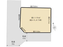 【東京都/練馬区上石神井】練馬区上石神井4丁目　建物建築条件付き 区画図