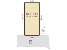 【埼玉県/蕨市中央】蕨市中央1丁目　土地 区画図