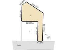【東京都/府中市押立町】東京都府中市押立町五丁目土地　二区画／全二区画 区画図