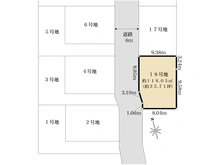 【東京都/立川市西砂町】立川市西砂町1丁目　建築条件付土地　18区画 区画図