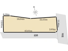 【東京都/府中市西府町】府中市西府町3丁目　土地 区画図