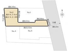 【東京都/世田谷区奥沢】世田谷区奥沢三丁目売地　No.2 区画図